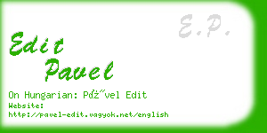 edit pavel business card